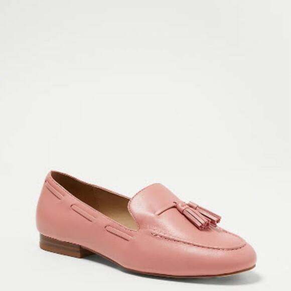 Ann Taylor Leather Flats with Tassel Pink - Picture 1 of 11